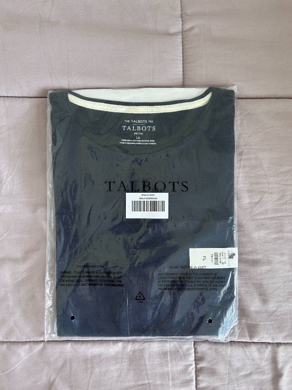 Talbots navy cotton shirt
